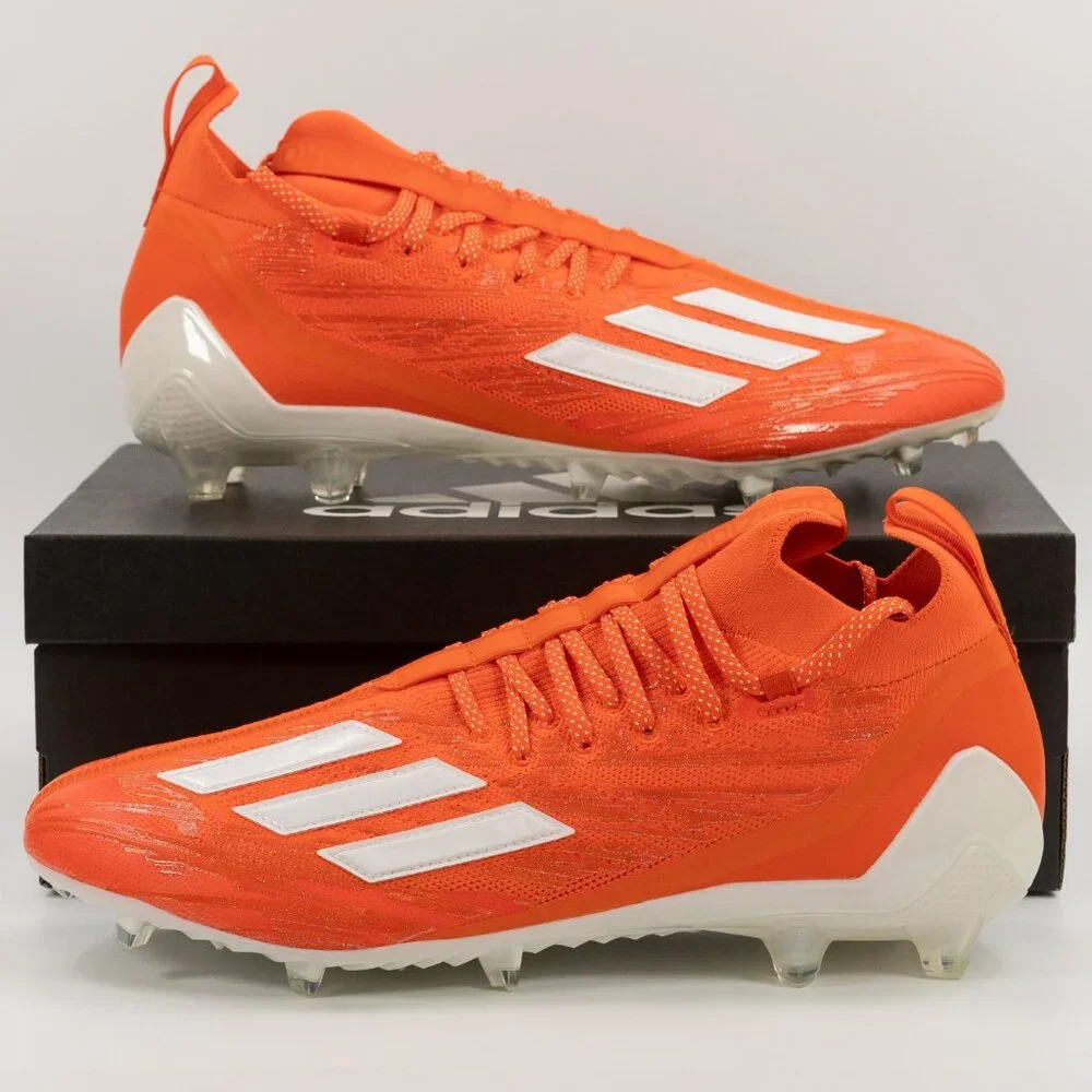 Adidas Adizero Primeknit Orange White GV9628 Football Cleats size 14